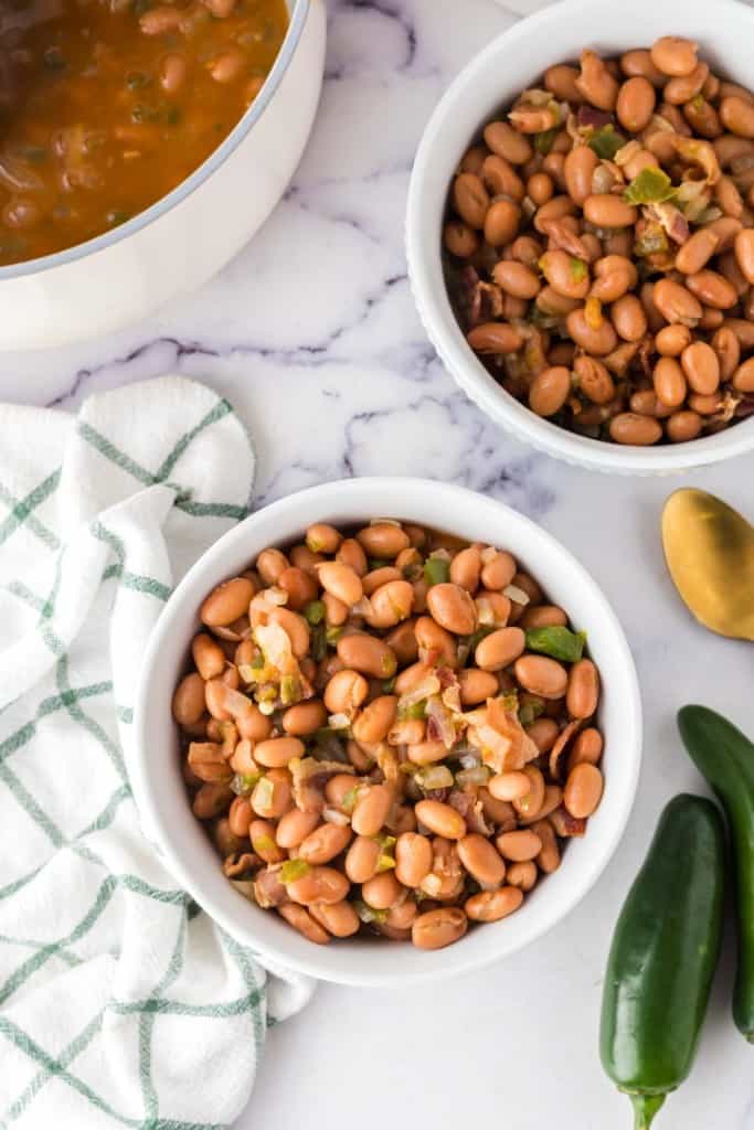 Charro beans in a bowl