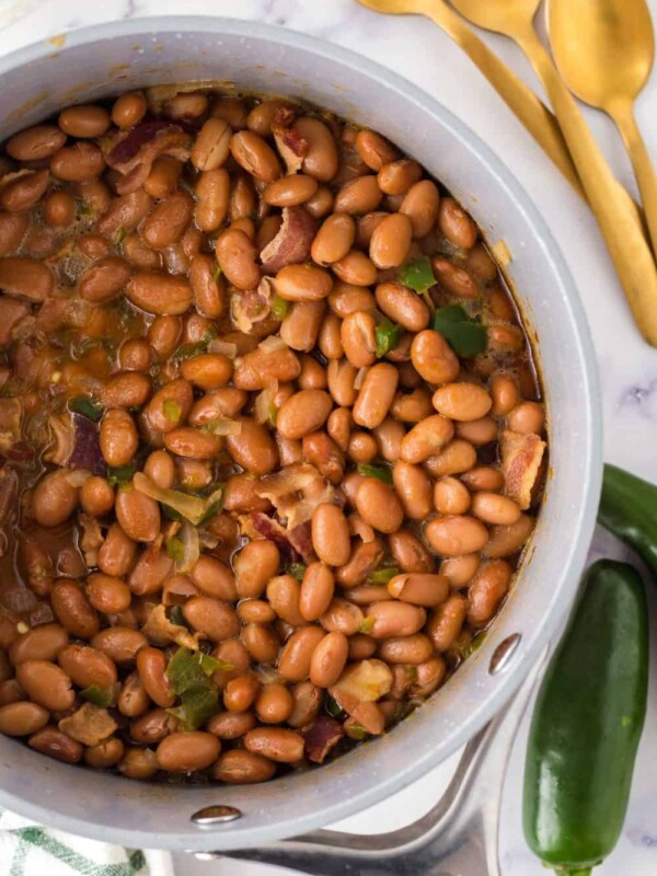 pot of charro beans