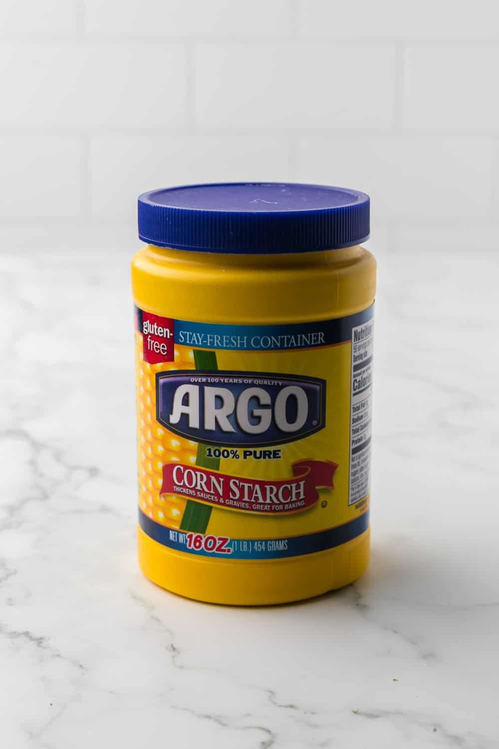 Bottle of corn starch.