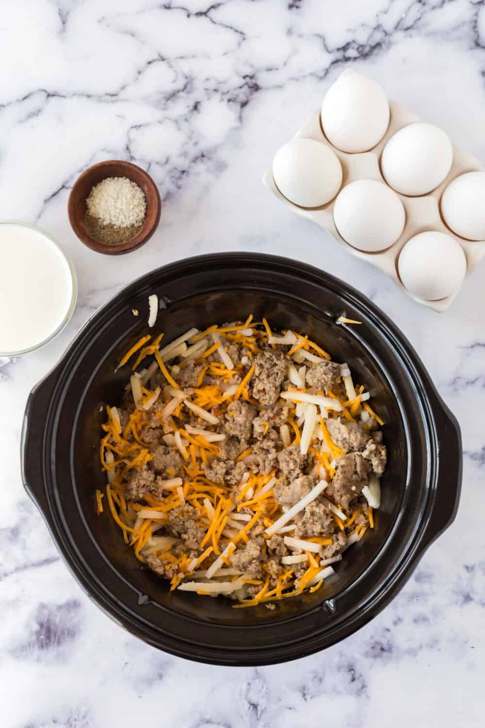 Crockpot Breakfast Casserole — Bless this Mess