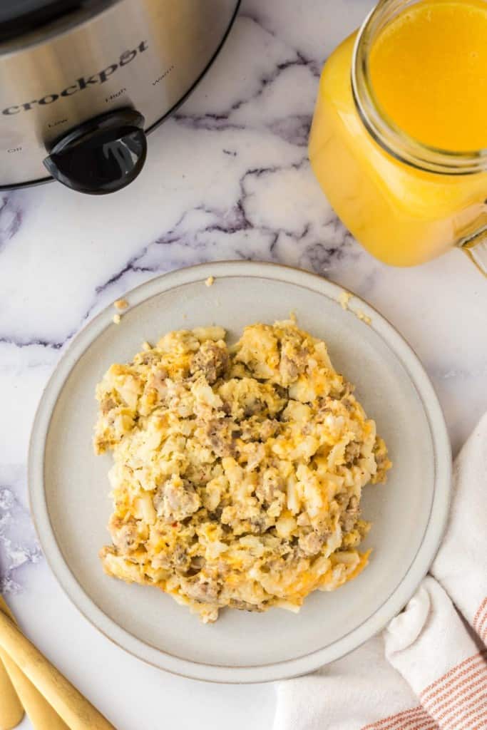 Crockpot Breakfast Casserole — Bless this Mess