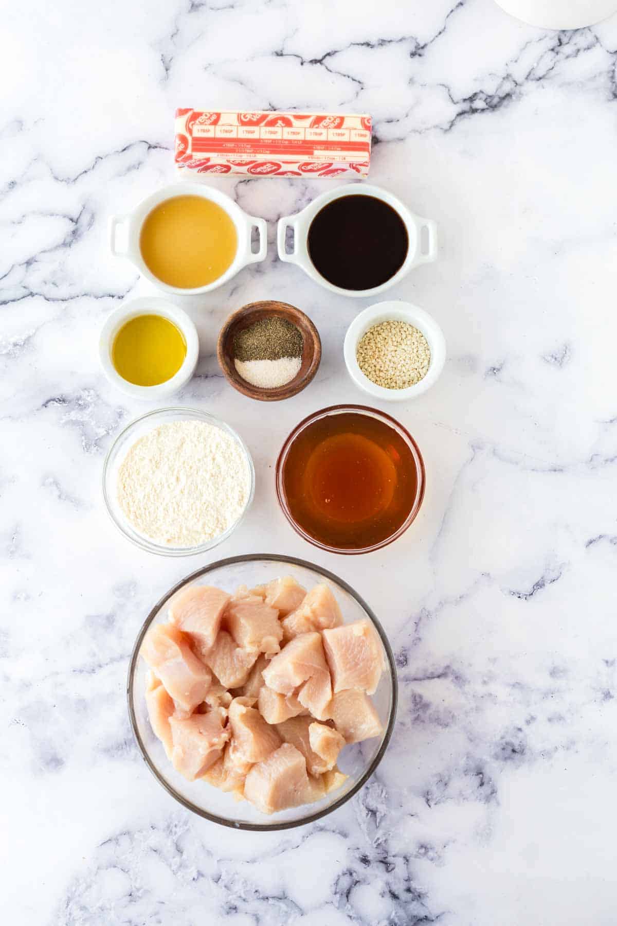 ingredients for honey chicken recipe