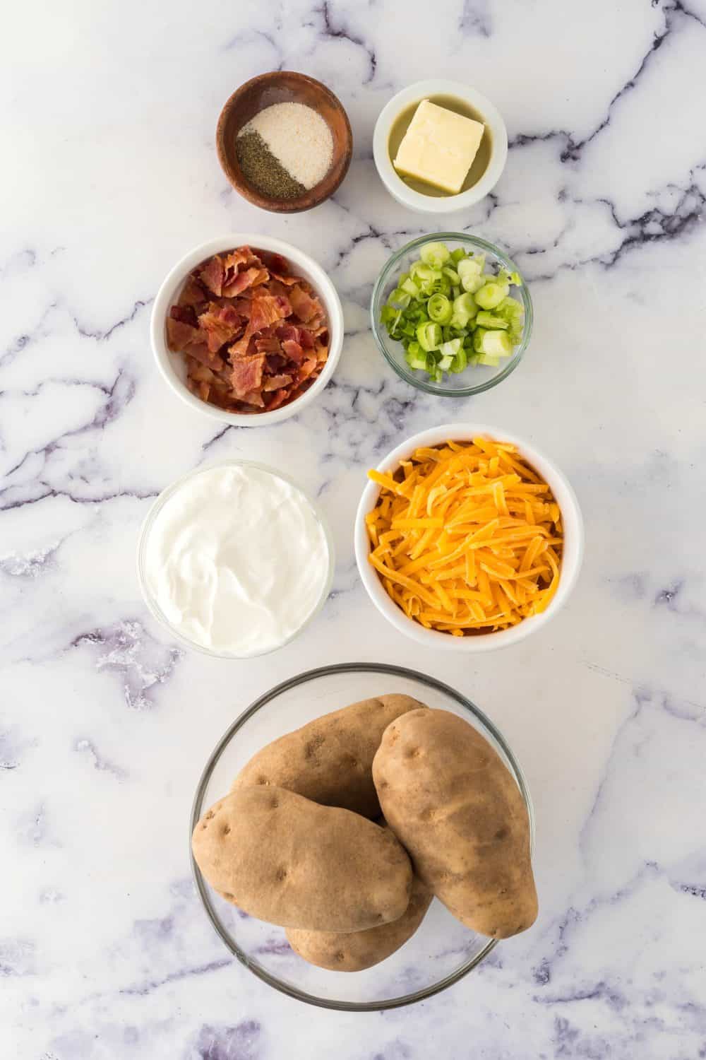 ingredients for baked potato skin recipe