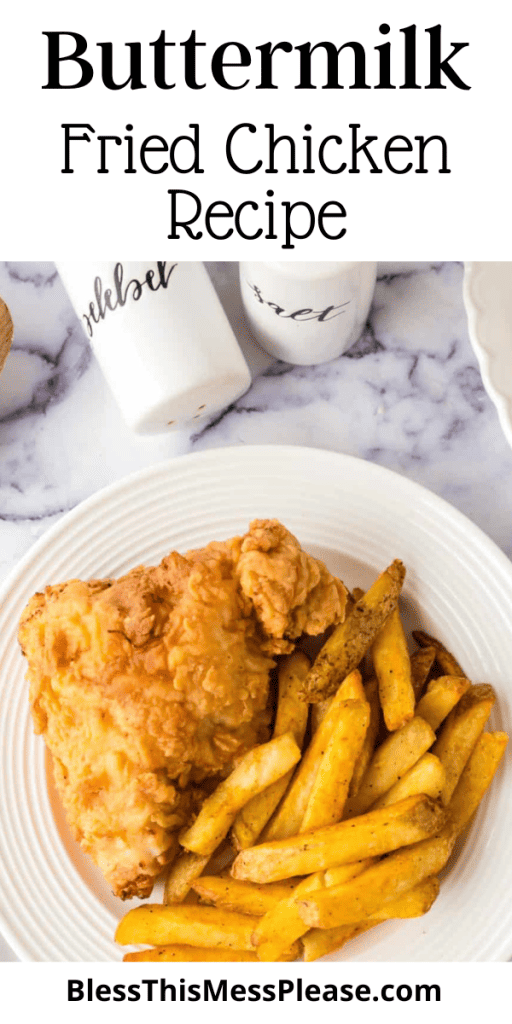 Buttermilk fried chicken with text