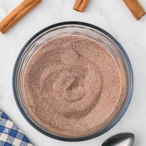 cinnamon sugar radio in mixing bowls