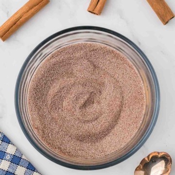 cinnamon sugar radio in mixing bowls