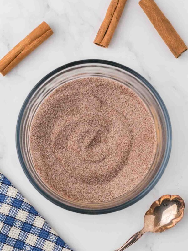 cinnamon sugar radio in mixing bowls