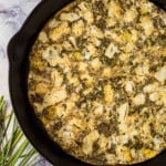 frittata baked in a cast iron pan