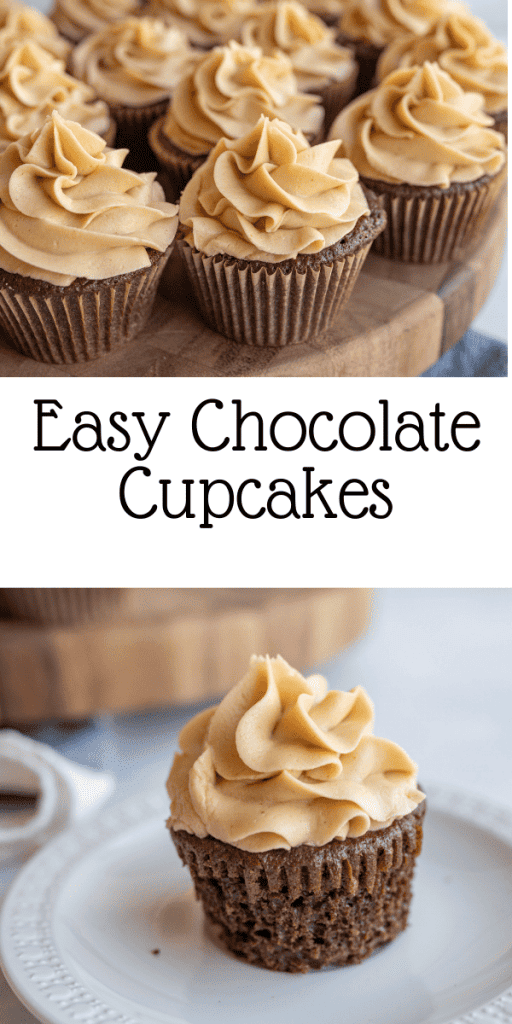 Beautiful chocolate cupcakes with frosting