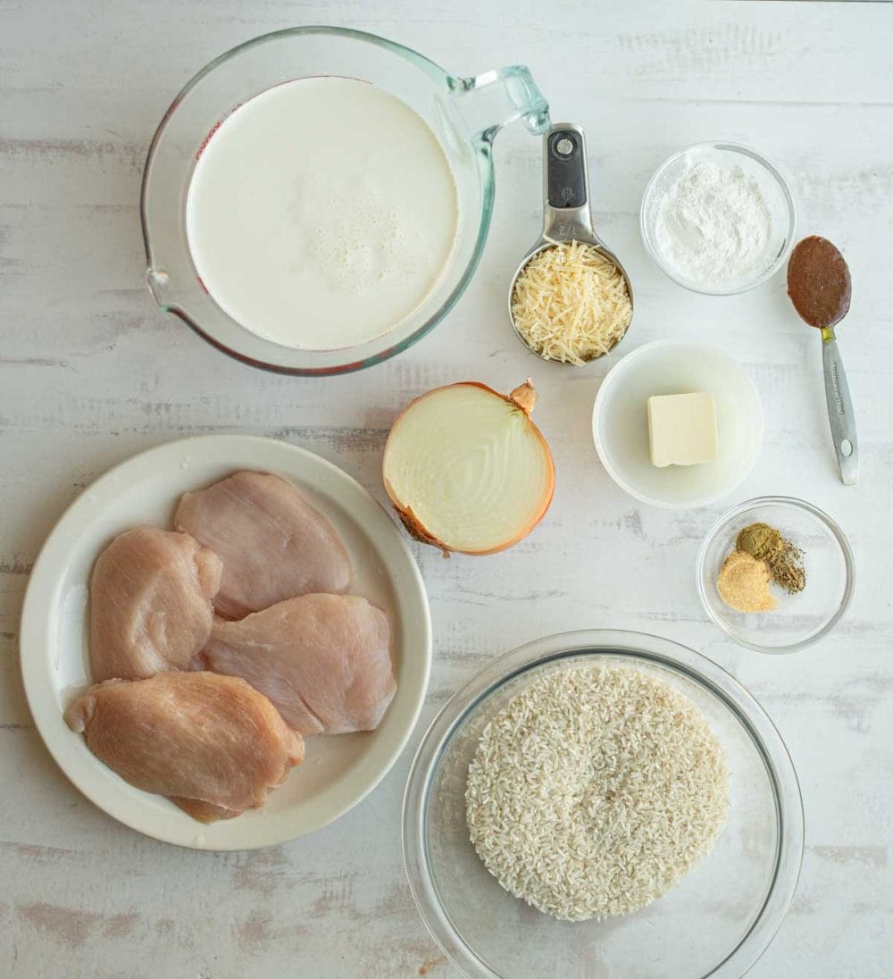 ingredients for chicken and rice