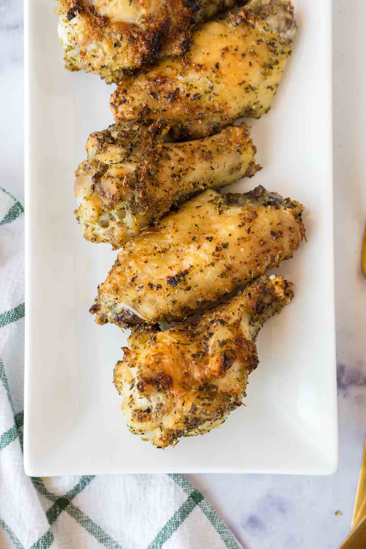 plate of chicken wings