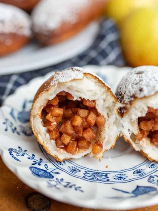 apple hand pies cut open and gilled with delicious small diced filling