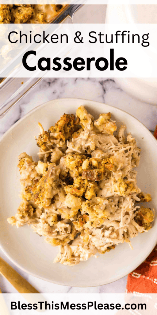 pin image for chicken and stuffing casserole recipe