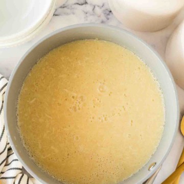 egg drop soup in a pot
