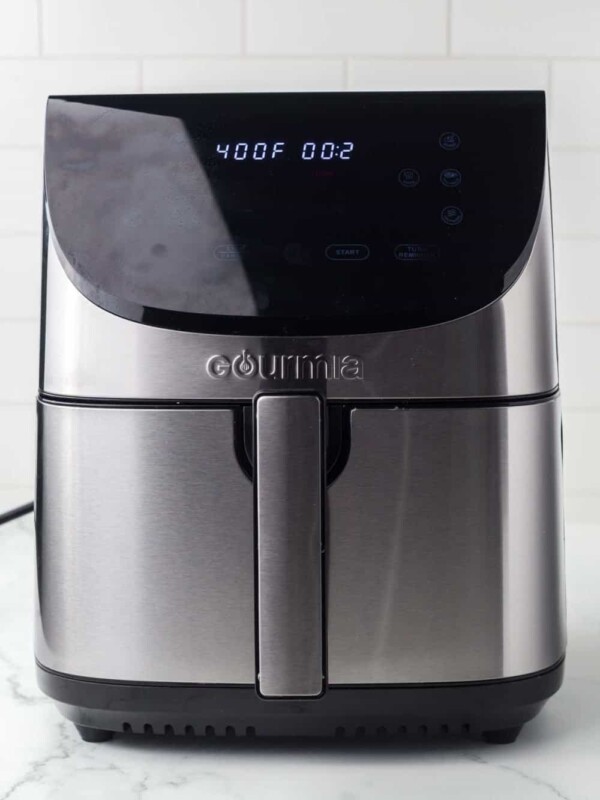 image of a clean stainless steel air fryer