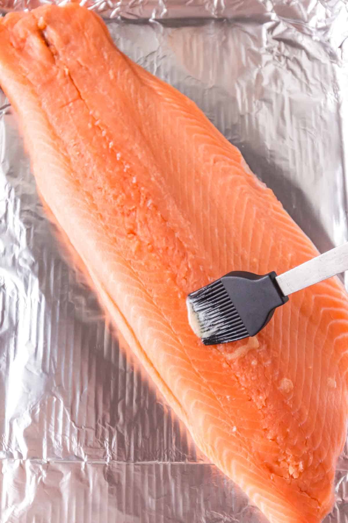 raw salmon filet