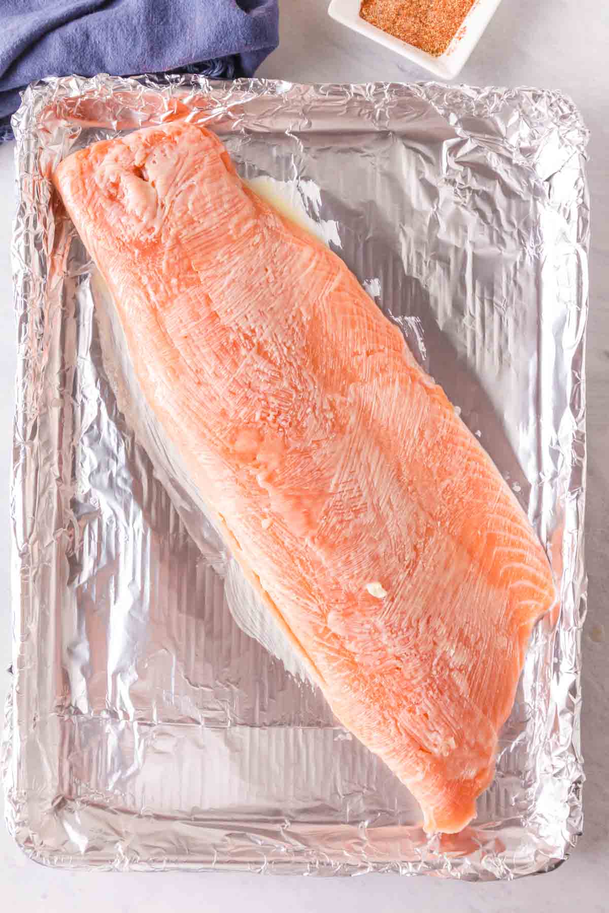 raw salmon filet