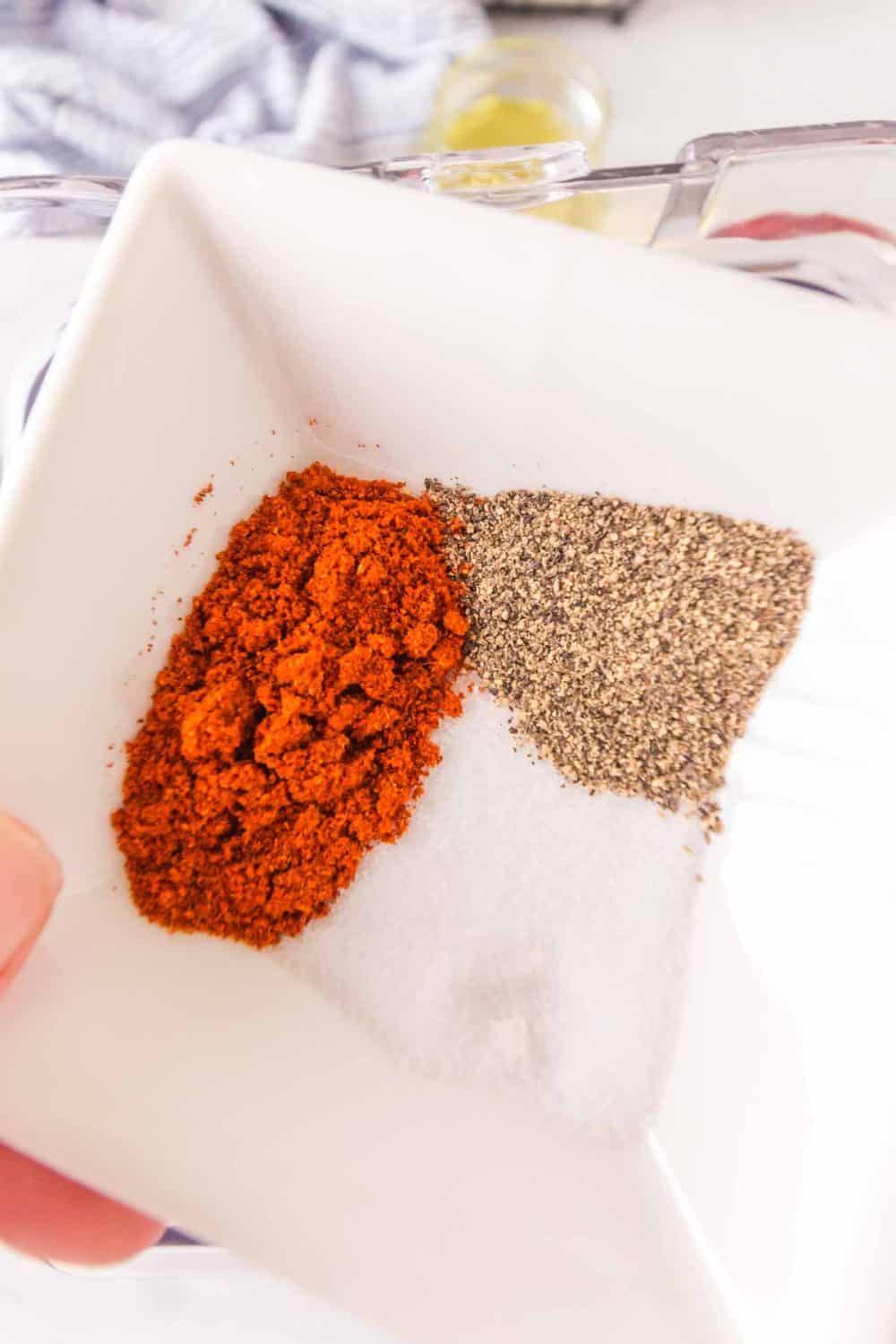 seasonings portioned for romesco sauce recipe