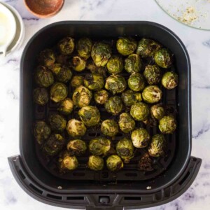 baked brussel sprouts in the air fryer