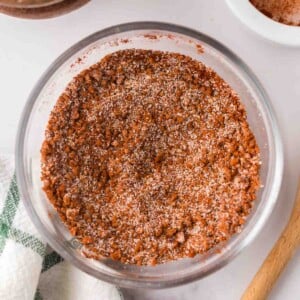 burger seasoning in a clear mixing bowl