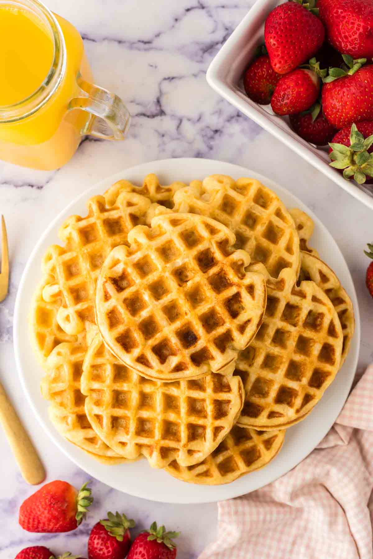 plate of buttermilk waffles