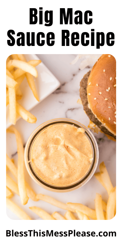 Pinterest Image that matches the text which reads Big Mac Sauce Recipe