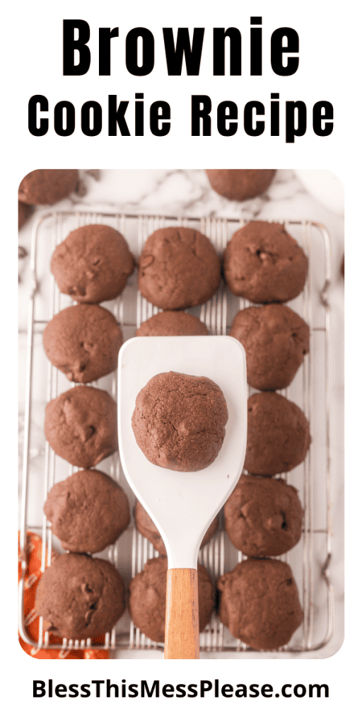Pinterest Image that matches the text which reads Brownie Cookies Recipe