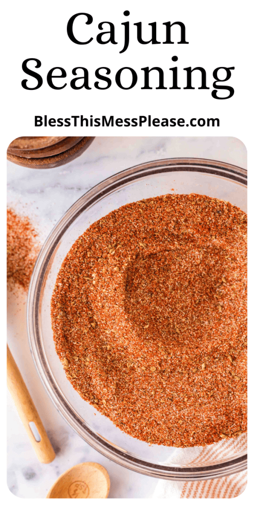 Pinterest Image that matches the text which reads Cajun Seasoning Recipe