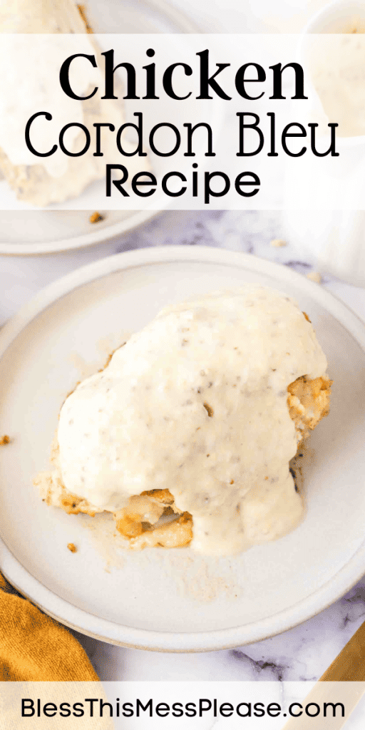 Pinterest Image that matches the text which reads Chicken Cordon Bleu Recipe