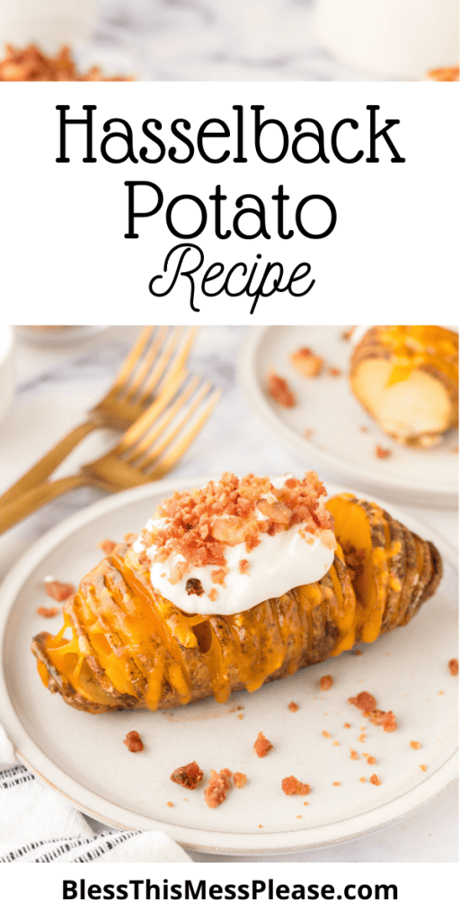 Pinterest Image that matches the text which reads Hasselback Potatoes Recipe