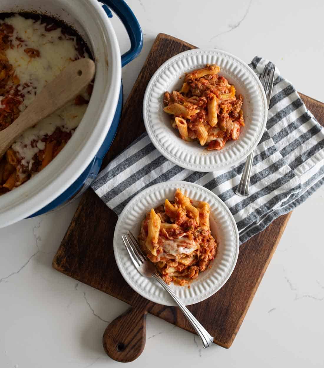 Slow Cooker Sausage, Peppers & Pasta: Creamy Comfort Food — Bless this Mess