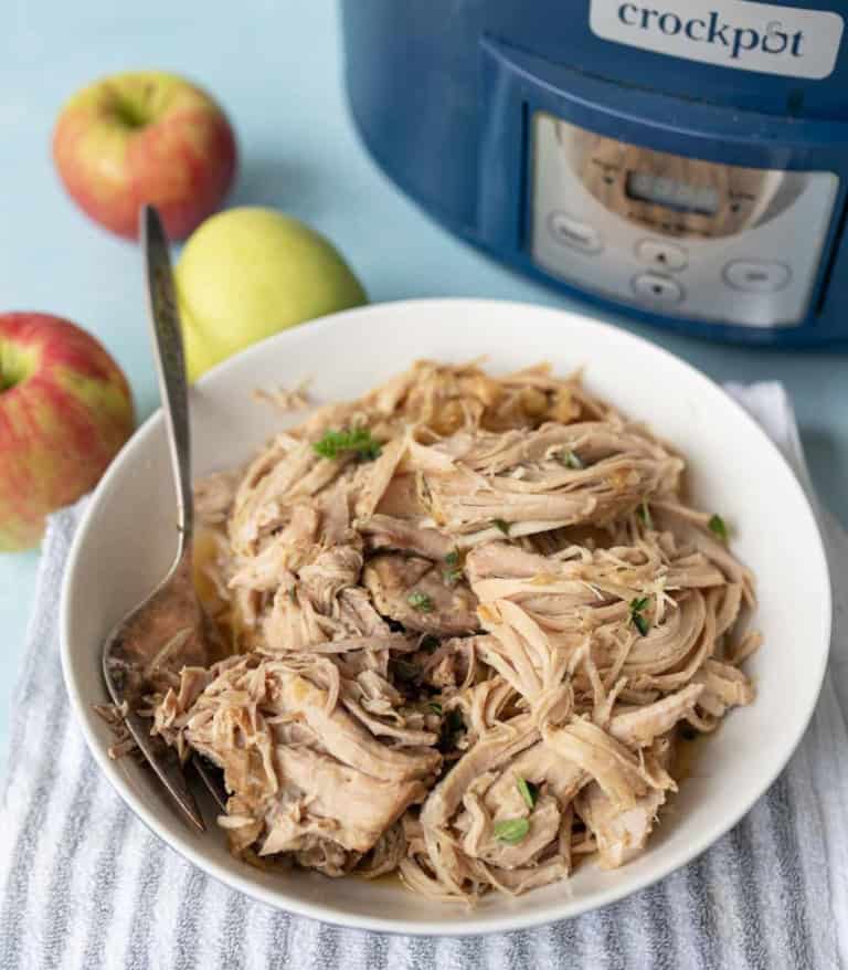 Easy Slow Cooker Pork Roast with Apples & Cider - Juicy & Tender ...