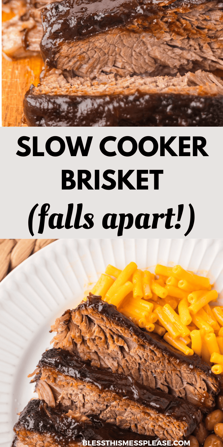 Tender Slow Cooker Brisket That Falls Apart Every Time — Bless this Mess